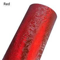 50x30CM Carbon Fiber Vinyl Film High Gloss Wrap Foil Sticker  Universal Auto Interior Accessories Style 1 raudona