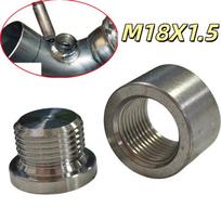 1 Set Stainless Steels Fitting Weld Bungs M18X1.5 Oxygen Sensor Kit Bung With Gasket Car Accessories gray