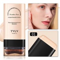 Eraser Foundation Make-up Stick with Brush To Brighten Skin Liquid Foundation, Non-marking, Long-lasting Makeup Concealer 01 beige