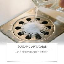 Pipe Cleaning Drain Unblocker Powder Dissolves Food Oil Hair Rapidly Odor Control for Kitchen Bathroom Laundry Room one size gray