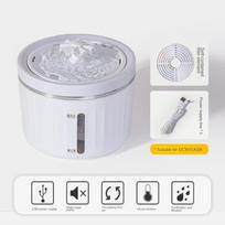 Naminių gyvūnėlių vandens dozatoriaus automatinė cirkuliacija kačių geriamojo artefakto tylus srautas, didelės talpos įkraunamas geriamojo vandens 2L plug-in žalia