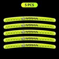 Car Wheel Hub Reflective Stickers Tire Rim Luminous Accessories For Nissan Nismo Almera Tiida Juke Teana Qashqai 350Z 370Z GTR 5pcs nissan