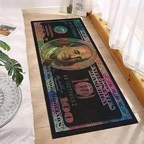 Black Gold 100 Dollar Bill Money Kitchen Floor Mat Home Entrance Doormat Corridor Balcony Long Rugs Bedroom Bedside Foot Pad 40x60cm beige