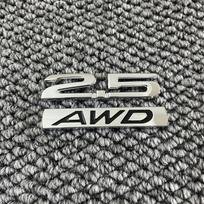 2pcs Metal 2.0 2.5 AWD Car Emblems Badges AWD Side Badge for Four-Wheel Drive 2.5 AWD white