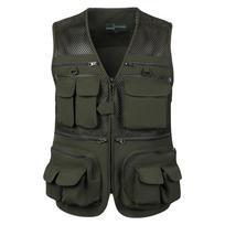Vyriška liemenė Tactical Webbed Pavarų paltas Vasarinis Fotografas Liemenė Įrankis Daug kišeninio tinklinio darbo striukė be rankovių vyriška XL juoda