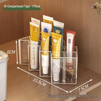 Desktop Tube-Shaped Ointment Organizer: Compartmented Holder for Creams and Medications