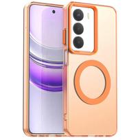 Magnetic Adsorption PC +TPU Case for Realme C71 C73  Wireless Charge Candy Color Translucent Bumper for Realme C 71 73 For Realme C71 orange