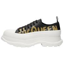 Alexander McQueen Tread Slick Graffiti Sneakers 'Black White' Men's 777961WIAT61680 EU 41 white