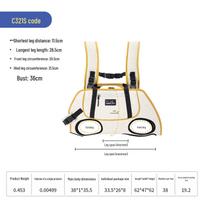 Wakytu British Dog Double Shoulder Crossbody Bag for Small to Medium Dogs white