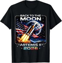 Artemis Launch Back to The Moon 2026 T-Shirt 4XL