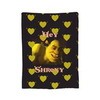 Hey Shrexy  S-Shreks  Meme Blanket  Fleece Vintage Soft Throw Blankets for Bedspread  Winter, 75x90cm yellow