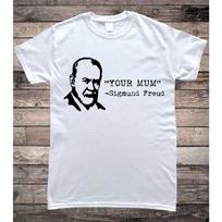 Psychology Sigmund Freud Your Mum T-Shirt Vintage Unisex Women's Tee Streetwear Casual Top Funny Comedy T-shirt S gray