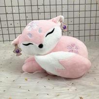 Game Genshin Impact Yae Miko Fox Plush Doll Toy Yaemiko Cosplay Props Throw Pillow Xmas Gifts 20cm rožinė
