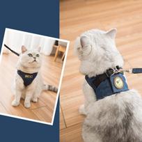 New Pet Leash Dog Chest Strap Small and Medium-sized Dog Vest Type Teddy Dog Leash Dog Chain Dog Leash Supplies Dog Harness XL beige