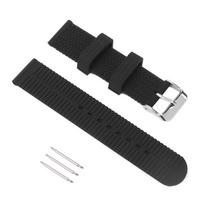 20 mm laikrodžio apyrankė Silikoninė Sagtis Sportinė Padangos Rašto Laikrodžio Dirželis Priedas Juoda Black black