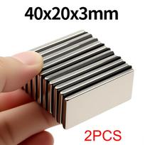 40x20x3mm Super stiprus neodimio magnetas N35 NdFeB nuolatinis magnetinis imanes blokelis Galingi magnetai Šaldytuvo magnetas