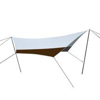 Butterfly-shaped Silver Canopy Tent: Ultralight, Sun & Rain Protection for Outdoor Camping & Picnics. 500x450x240 cm white