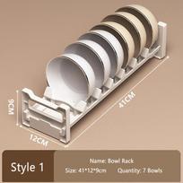 HeM Telescopic Dish Plate Drying Rack Bowl Pot Lid Storage Holder Adjustable Kitchen Organizer Drawer Separated Dish Drying Rack white