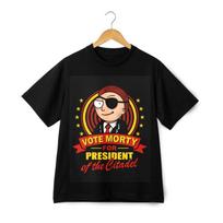 Vote Morty President Graphic T-Shirt – Rick and Morty Retro Streetwear Tee Unisex T-Shirt XXL black