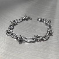 Hip-hop Thorn Knotted Men's Trendy Basic High-end Sweater Chain Necklace Pendant 60CM(Necklace Long) gray