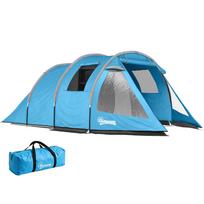 Camping Tent Trekking Tent Tent, Weather-Resistant, 2 Rooms, 475 x 264 cm Width x 172, Blue 475 x 264 x 172 cm mėlyna