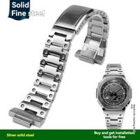 GBM-2100/GM2100/GA 2100 16mm Nerūdijančio Plieno Laikrodžio Apyrankė Casio G-SHOCK Metaliniam Aštuonkampiam Apyrankės Pakeitimui (Sidabrinė/juoda/auksinė For GM2100 gray