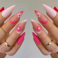24Pcs French Shiny Orange Press On Nails Full Coverage Acrylic Fake Nails With Adhesive Removable Nail Art Set brown