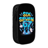 Six Seven Brainrot Italian Funny 67 Gaming Pencil Cases Pencil Box Pen Box for Student Big Capacity Bag Students School Cosmetic 21x10.5x5cm black