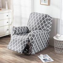 1/2/3 vietų reclinerio užvalkalas, tampri sofos užvalkalas reclineriui, sofos kėdės užvalkalas vaikams, augintiniams, šuniui ir katei 1pc  (1-seat) gray