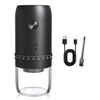 Portable Coffee Mill Coffee Grinder Rechargeable Grinding Machine Plastic Texture Suitable for Convenient Outdoor Use 1 gray