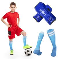 Children's Football Shin Guards Football Socks Youth Football Shin Guards Football Socks S red