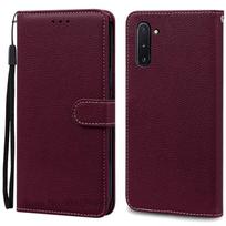 Note10 Note 10 Plus dėklas Samsung Galaxy Note 10 dėklui Odinis atverčiamas piniginės dėklas Samsung Galaxy Note 10 Plus dėklui Dangteliai Galaxy Note 10 vyno raudonos spalvos
