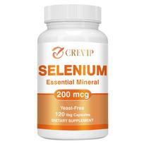 Selenium supplement, 200 mcg per serving, vegetarian capsules, nutritional supplement, suitable for adults. 120*1 white