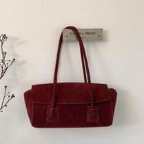 Office Commuter Large Suede Tote Bag, Retro Flap Shoulder Handbag For Ladies raudona