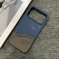For Xiaomi POCO F8 Pro Case Hard PC carbon fibre grain Thin Protective Back Cover Cases For POCO F8 Ultra F8Pro Phone Shell Poco F8 Pro mėlyna