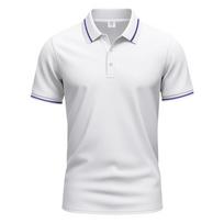 Unisex Quick Dry Solid Color Short Sleeve Casual Polo T Shirt S balta