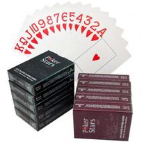 Kortos Pokerio Žvaigždėms, Žaidimo Kortos, 100% PVC Plastiko Profesionali Pokerio Kortų Kaladė, Juoda/Raudona, 54 Kortos, Tarptautinio Standarto Dydis mažiau