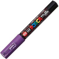 Mitsubishi Pencil Uni Posca Sign Extra Fine Pack of 10 Water-Based Pen, Tip, Purple, PC1M.12, black