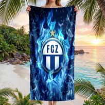 FC Zürich spausdinimo Greitai džiūstanti paplūdimio rankšluosčio mikropluošto sugeriantis nešiojamas kelioninis maudymosi rankšluostis 70cmx140cm(27x55inch)