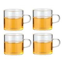 Storos Patvarios Karščiui Atsparios Stiklinės Arbatinukas Arbatos Plikiklis Filtras Arbatos Reikmenys Kvapnios Arbatos Indas Arbatos Sietelis Arbatinukas Namų Apyvokos Reikmenys 4pcs cups white