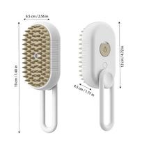 Pet Steam Brush Electric Spray Cat Hair Brush Three in One Dog Steam Brush Is Used Massaging Cats Dogs Remove Tangled Loose Hair oranžinė