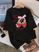 Summer T-Shirts Women Fruit of The Spirit Strawberry Print Tops O-Neck Soft Comfortable T Shirt Basic Woman Clothes Graphic Y2K S