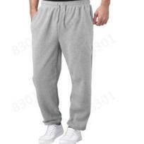 Spring Autumn Elastic Waist Loose Casual Sweatpants Male Solid All-match Sports Pants Straight Trousers Men S pilka
