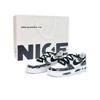 Nike Air Force 1 Ink Dyed First Snow Cushioning, Wear Resistant Low top Skateboard Shoes Unisex Black White CW2288-111(Team801-S-BOX) 40 white