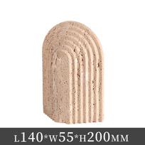 Light Luxury Geometric Travertine Arch Ornaments – Wabi-Sabi Style Decor for Homes and Offices