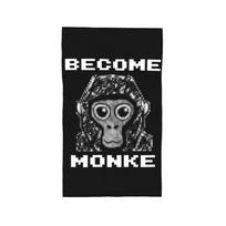 Gorilla Tag Become Monke - Gtag Monkey Soft Face Towel Quick Dry Pool Bath Cotton Towels Breathable W30*H60(CM) black