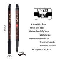 Letu Refillable Double Soft-Head Calligraphy Brush Pen for Practice, Small Kai Script, Outlining, and Signature. black