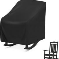 Outdoor rocking chair cover, suitable for courtyard Papasan chairs, specially designed for indoor and outdoor egg-shaped rocking chairs (Black,28 x 33x39inch) juoda