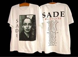 SADE 2 sided white t-shirt classic style unisex all sizes XXL white