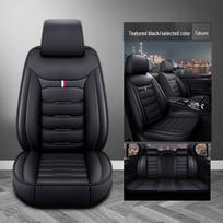 Visasezonis universalus pilnos apsaugos penkiavietis odinis automobilio sėdynės užvalkalų komplektas Full Rear Seat ryškiai raudonos spalvos